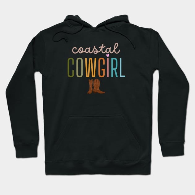 These Boots Are Made for a Coastal Cowgirl Hoodie by Contentarama